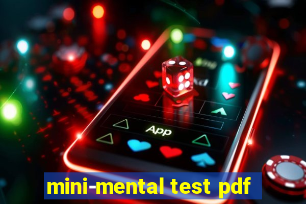 mini-mental test pdf