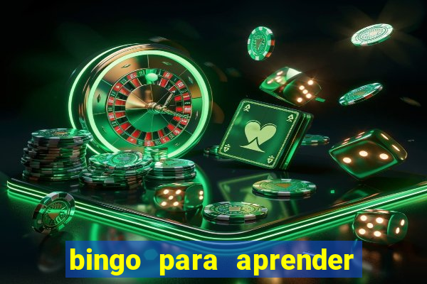 bingo para aprender a leer