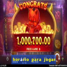 horário para jogar fortune tiger hoje