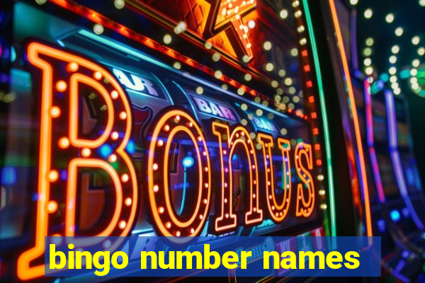 bingo number names