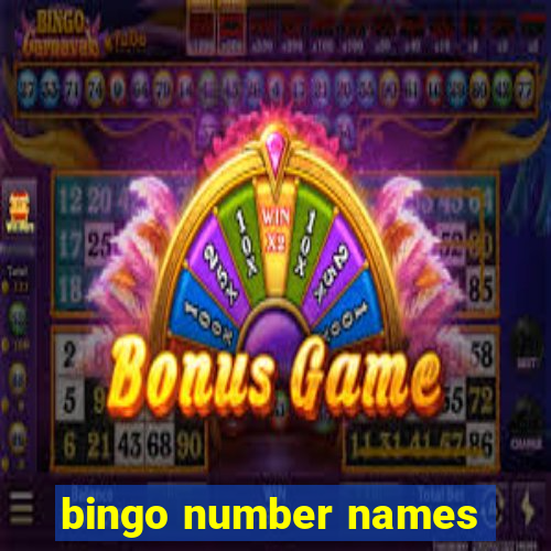 bingo number names