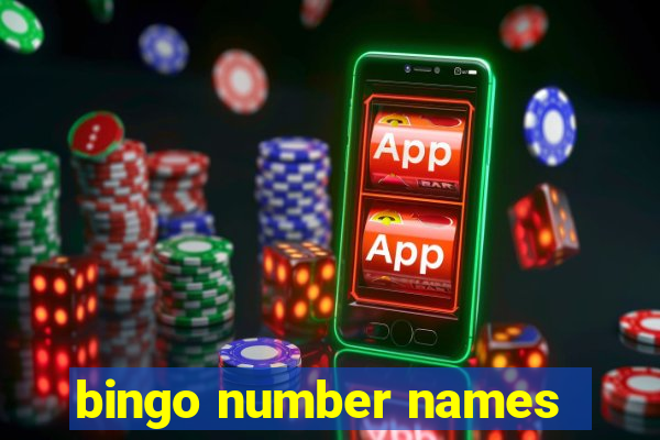 bingo number names