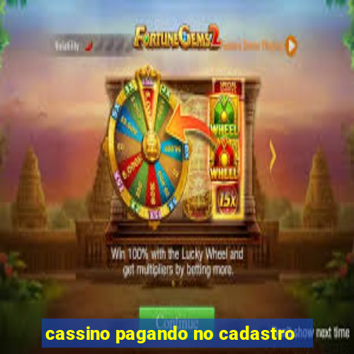 cassino pagando no cadastro