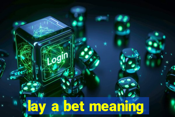 lay a bet meaning