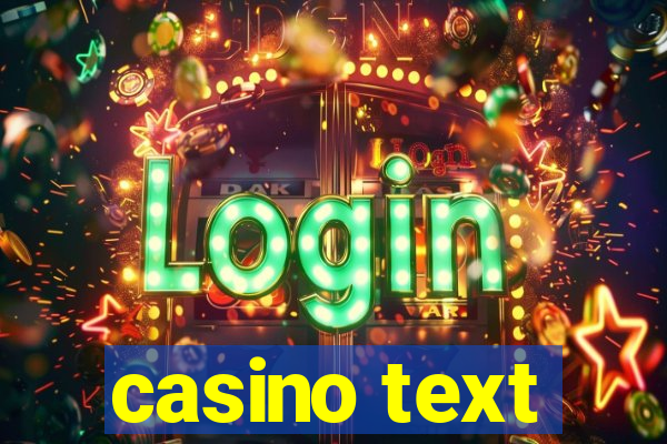 casino text