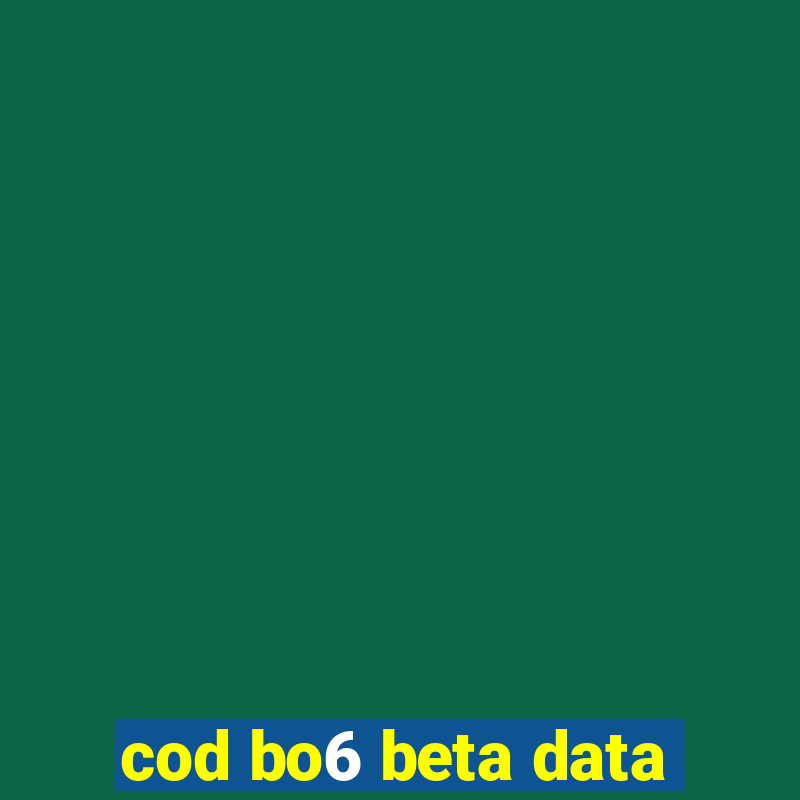 cod bo6 beta data