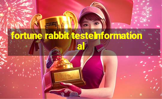 fortune rabbit testeInformational