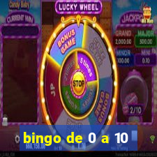 bingo de 0 a 10