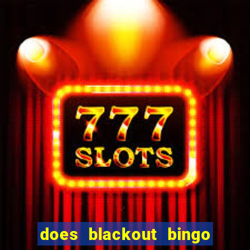 does blackout bingo really pay