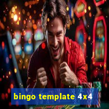 bingo template 4x4