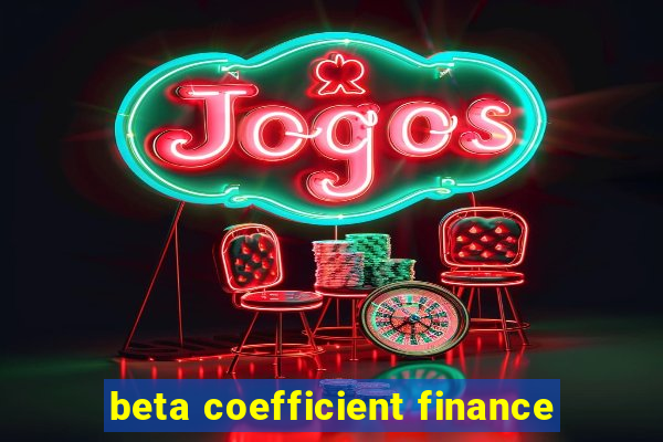 beta coefficient finance