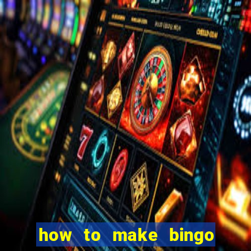 how to make bingo cards in excel