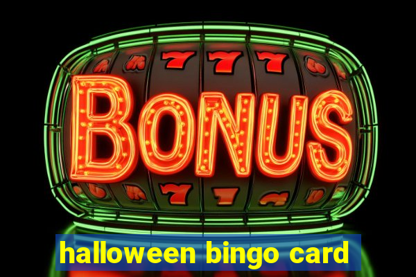 halloween bingo card