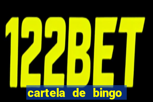 cartela de bingo de letras