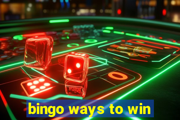 bingo ways to win