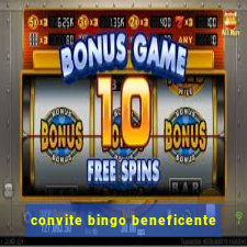 convite bingo beneficente