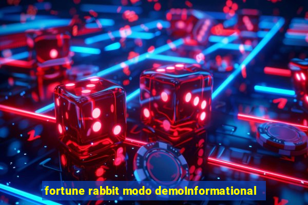 fortune rabbit modo demoInformational