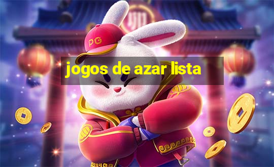 jogos de azar lista